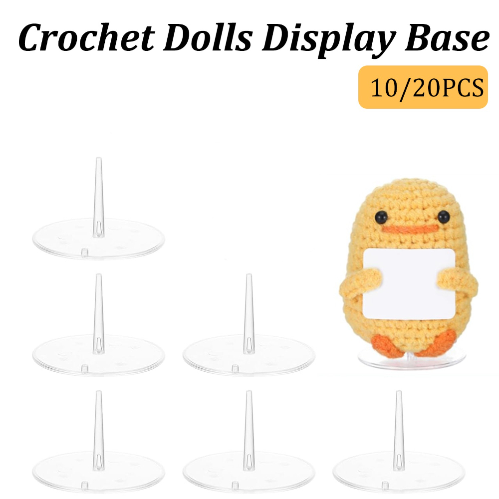 Action Figure Stand - 10/20PCS Crochet Dolls Display Base Set